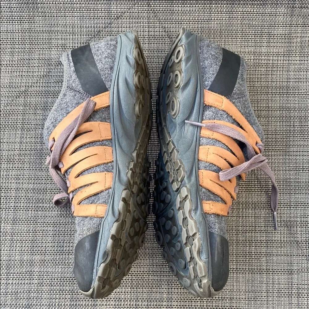 Merrell Riveter Gray and Tan Casual Wool Sneakers Women Size 7.5 - Picture 13 of 16